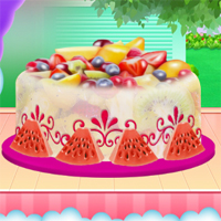 Free online html5 games - Fruity Ice Cream Cake Cooking game 