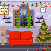 Free online html5 games - Decorated Christmas House Escape game 