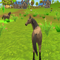 Free online html5 games - Horse Family Animal Simulator 3d game 