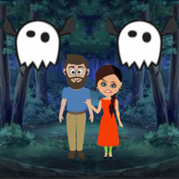 Free online html5 games - Pair Escaped Terrifying Woodland  game - Games2rule 