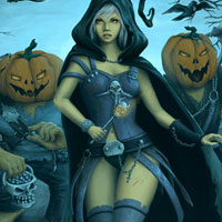 Free online html5 games - Halloween Hot Girls game 